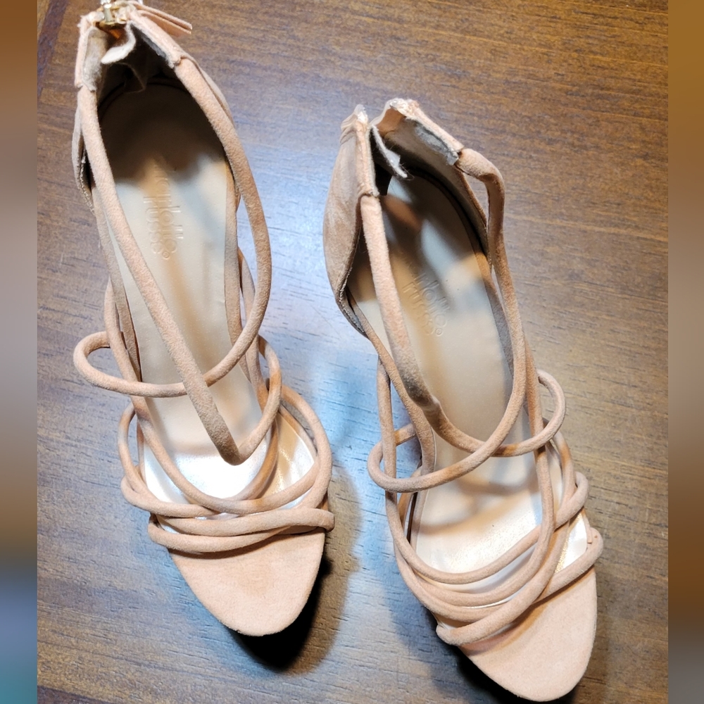 Charlotte Russe Strappy Zip Up Heels NWOT